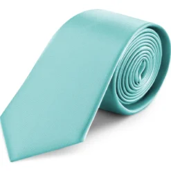 8 cm błękitny krawat satynowy