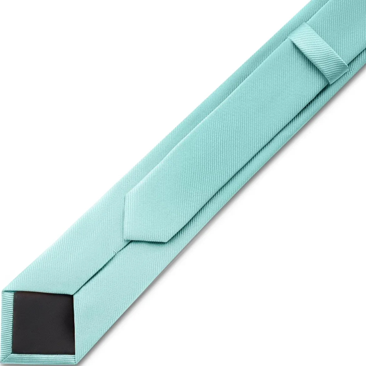 6 cm błękitny wąski krawat rypsowy