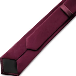 8 cm burgundowy krawat rypsowy