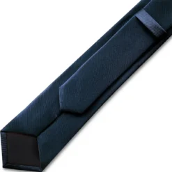 8 cm granatowy krawat rypsowy