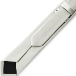 6 cm jasnoszary wąski krawat satynowy