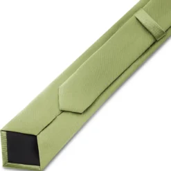 8 cm jasnozielony krawat rypsowy