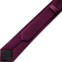6 cm karmazynowy wąski krawat rypsowy