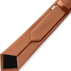8 cm koniakowy krawat satynowy