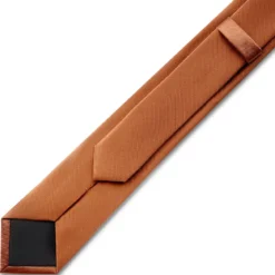 6 cm koniakowy wąski krawat rypsowy