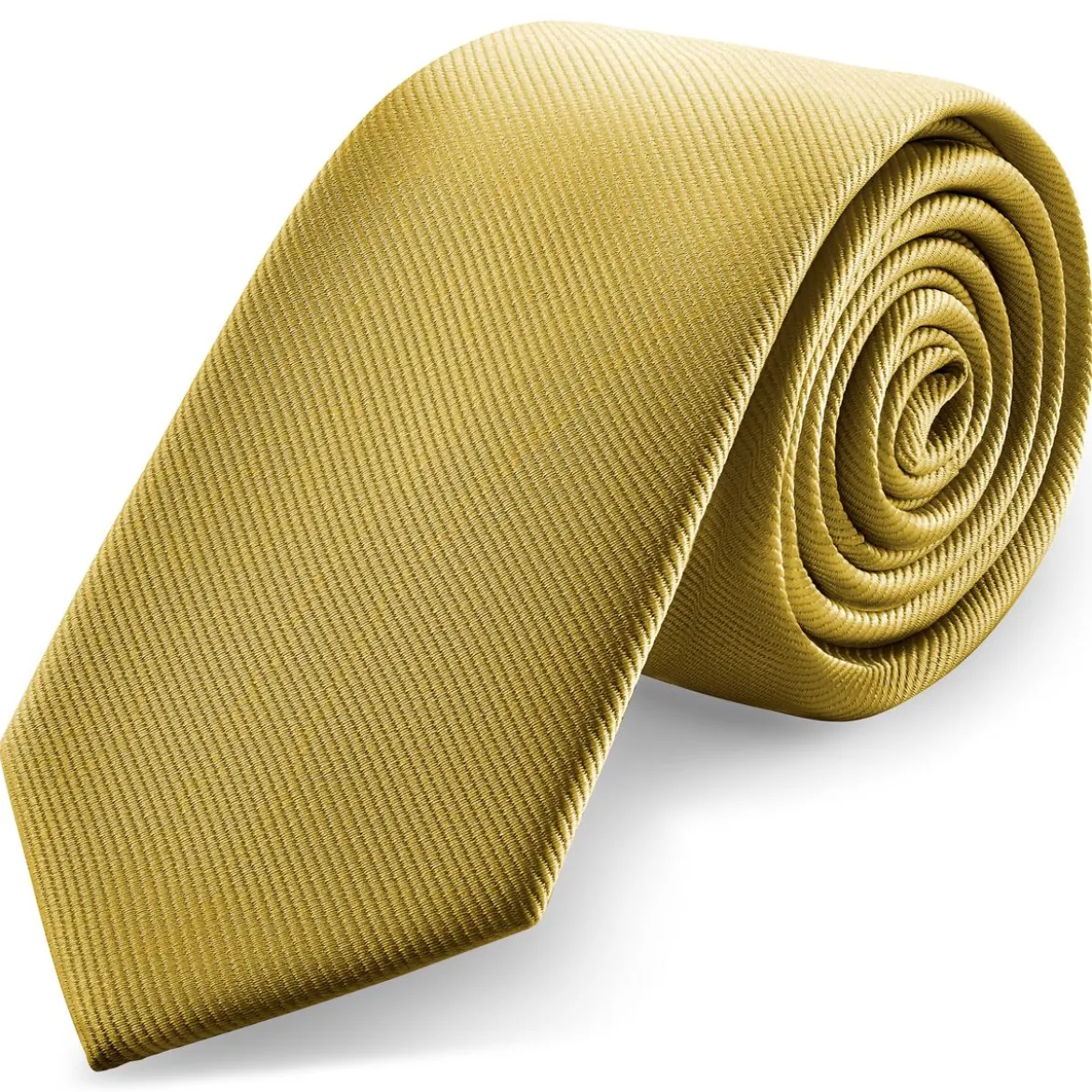 8 cm musztardowo-żółty krawat rypsowy