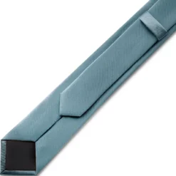 6 cm przydymiany szary wąski krawat rypsowy