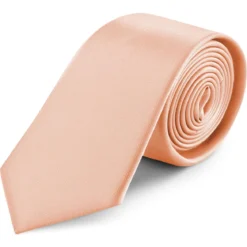 8 cm różano-różowy krawat satynowy