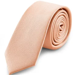 6 cm różano-różowy wąski krawat rypsowy