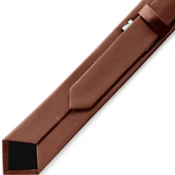 6 cm rdzawy wąski krawat satynowy