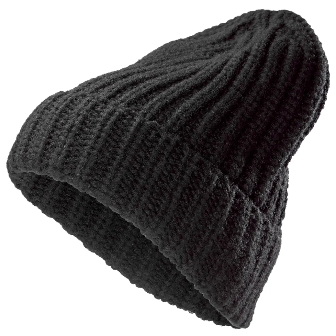 Czarna masywna dzianinowa czapka beanie Fee Montagna