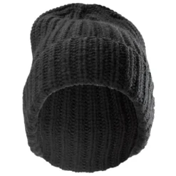 Czarna masywna dzianinowa czapka beanie Fee Montagna