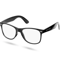 Czarne okulary retro blokujące niebieskie światło