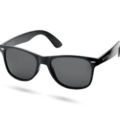 Czarne polaryzacyjne okulary przeciwsłoneczne retro