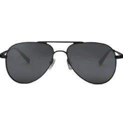 Czarne polaryzacyjne okulary przeciwsłoneczne aviator z tytanu