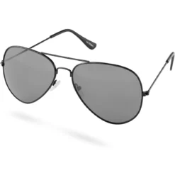 Czarno-czarne okulary przeciwsłoneczne aviator