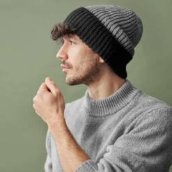 Czarno-szara czapka beanie Frencis Montagna