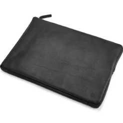 Czarny mały skórzany rękaw na laptopa Montreal