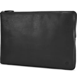 Czarny mały skórzany rękaw na laptopa Montreal
