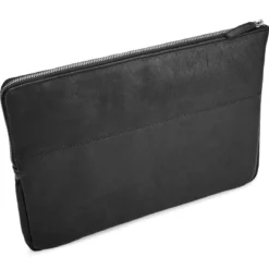 Czarny mały skórzany rękaw na laptopa Montreal