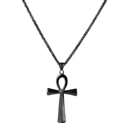 Czarny naszyjnik Ankh