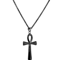 Czarny naszyjnik Ankh
