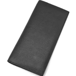 Czarny skórzany portfel podróżny blokujący RFID Lowe