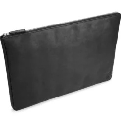 Czarny skórzany rękaw na laptopa Montreal