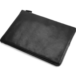Czarny skórzany rękaw na laptopa Montreal