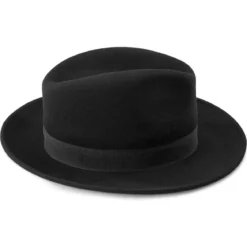 Czarny wełniany kapelusz fedora Alessandria Fido