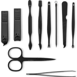 Czarny zestaw do manicure i pedicure deluxe