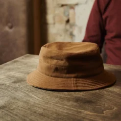 Czekoladowo-brązowy kapelusz Bucket Hat Giotto Moda
