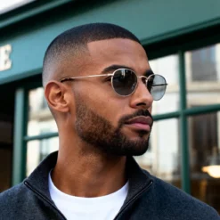 Dandysowe czarne spolaryzowane okulary przeciwsłoneczne