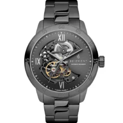 Dante II | Ciemnoszary zegarek z widocznym mechanizmem