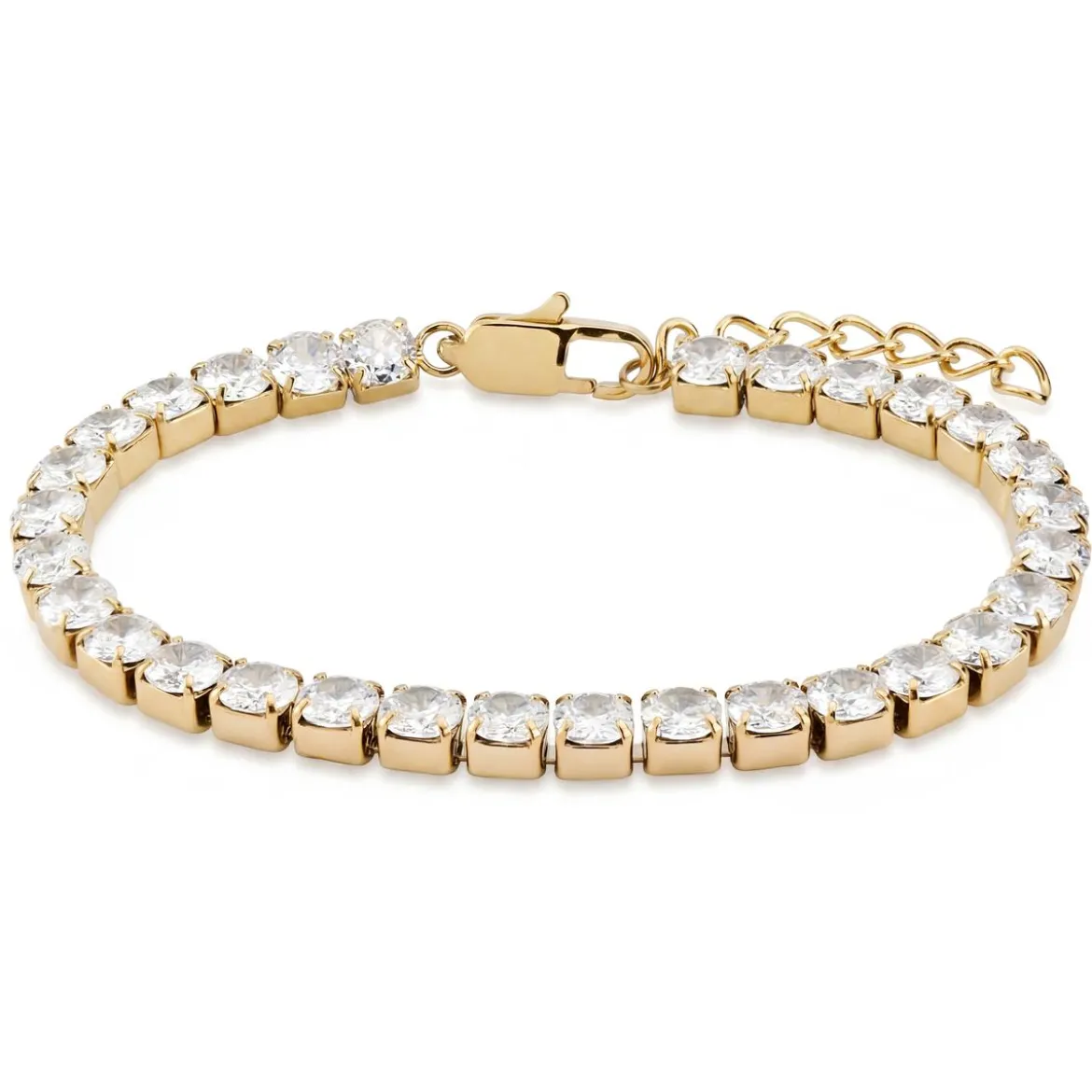 Dazzle | 5mm pozłacana 14K bransoletka tenisowa z cyrkoniami