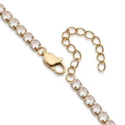 Dazzle | 4mm pozłacany 14K łańcuszek tenisowy z cyrkoniami