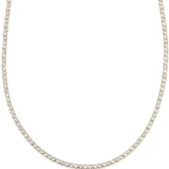 Dazzle | 4mm pozłacany 14K łańcuszek tenisowy z cyrkoniami