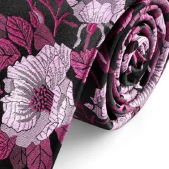 Dianthus | 8 cm różowy krawat jedwabny w kwiaty