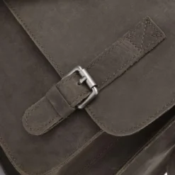 Elegancka skórzana aktówka w kolorze khaki