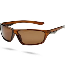 Eleganckie brązowe polaryzacyjne okulary przeciwsłoneczne