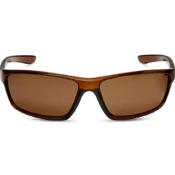 Eleganckie brązowe polaryzacyjne okulary przeciwsłoneczne