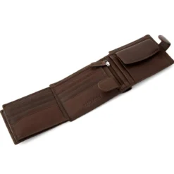 Ergonomiczny brązowy portfel ze skóry California