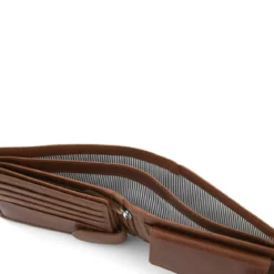 Ergonomiczny jasnobrązowy skórzany portfel California