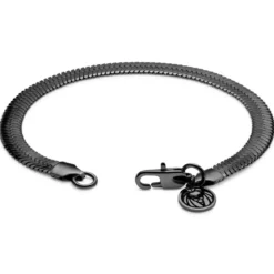 Essentials | 6 mm spiżowo-czarna bransoletka jodełka