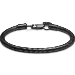 Essentials | 5 mm spiżowo-czarna bransoletka wężyk