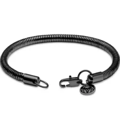 Essentials | 5 mm spiżowo-czarna bransoletka wężyk