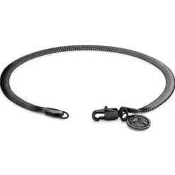 Essentials | 4 mm spiżowo-czarna bransoletka jodełka