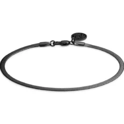 Essentials | 3 mm spiżowo-czarna bransoletka jodełka