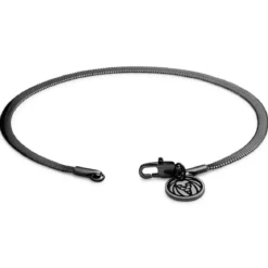 Essentials | 3 mm spiżowo-czarna bransoletka jodełka