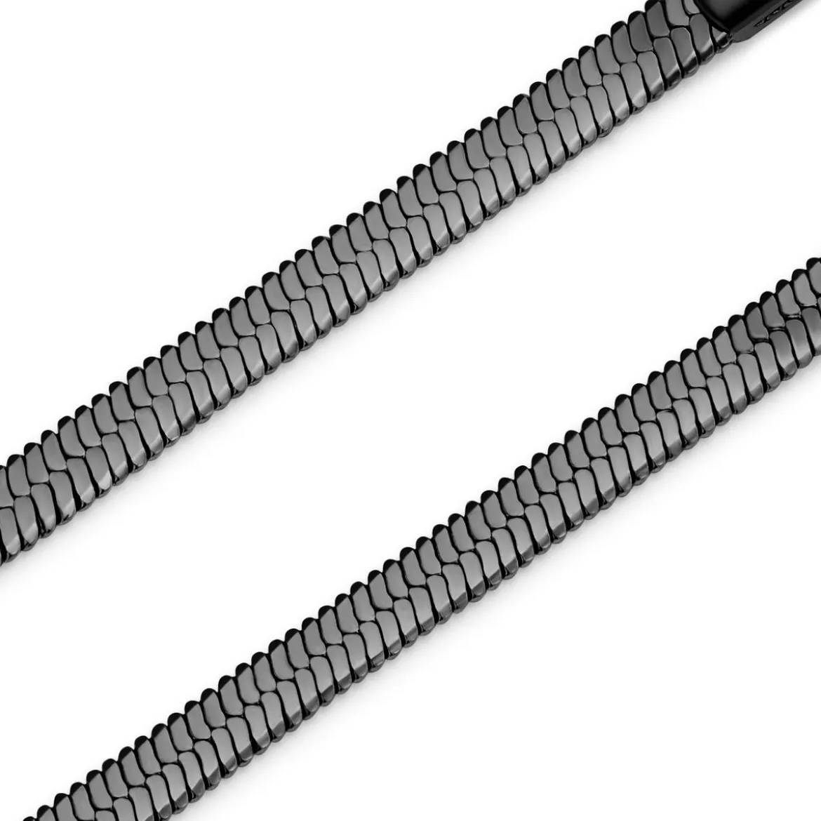 Essentials | 3 mm spiżowo-czarna bransoletka jodełka